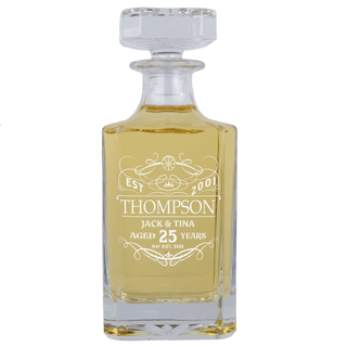 Custom Anniversary Whiskey Decanter | SQR Things Engraved