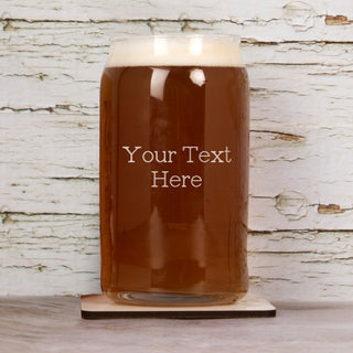 Engraved Beer Can Glass 16oz