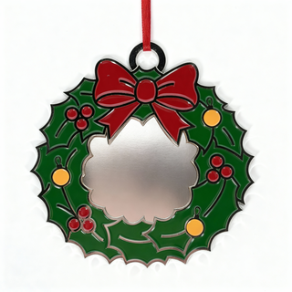 Personalized Christmas Engraved Ornament Wreath | Signature Series Things Engraved