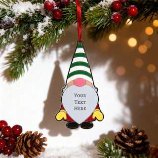 Personalized Christmas Engraved Ornament Gnome | Signature Series Things Engraved