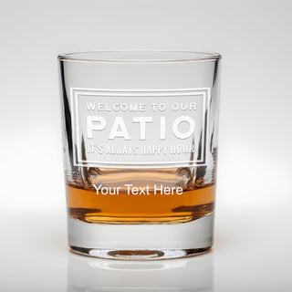 Happy Hour Patio Whiskey Glass 11 Oz