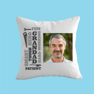 Coussin inspirant pour grand-père avec photo