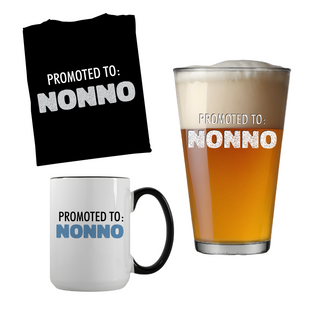 Promoted to Dad Shirt, Pint, and Mug Bundle