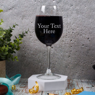 Red Wine Glass With Custom Engraving