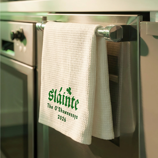 Sláinte St. Patrick's Day Dish Towel