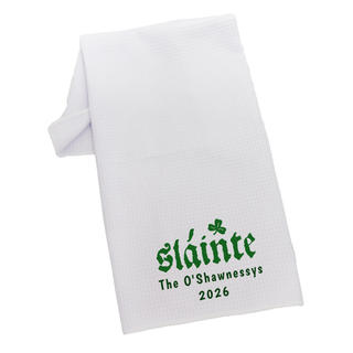 Sláinte St. Patrick's Day Dish Towel