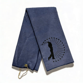 Blue Golf Towel with Custom Print Things Engraved