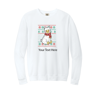 Llama Ugly Christmas Crewneck Sweater- Adult Size