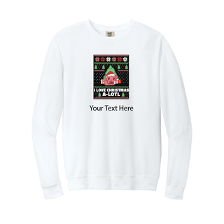 I Love Christmas Ugly Christmas Crewneck Sweater- Adult Size