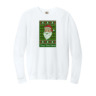 Santa Head Ugly Christmas Crewneck Sweater- Adult Size