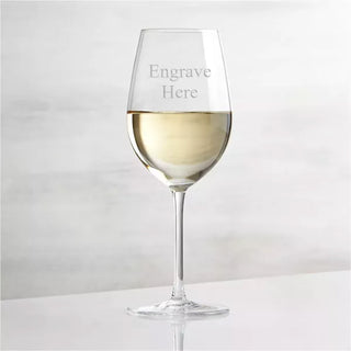 Engraved White Wine Glass