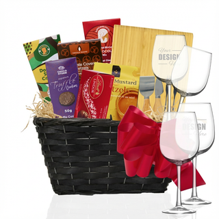 Wine & Cheese Basket | Large Things Engraved