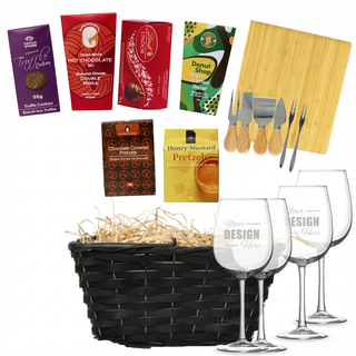 Wine & Cheese Basket | Large Things Engraved