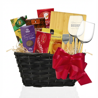 Wine & Cheese Basket | Medium Things Engraved