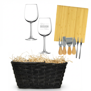 Wine & Cheese Basket | Small Things Engraved