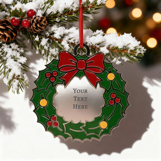Personalized Christmas Engraved Ornament Wreath | Signature Series Things Engraved