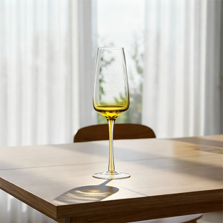 Engraved Amber Flute Glass 7oz Things Engraved